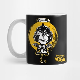 international yoga day meditation monkey Mug